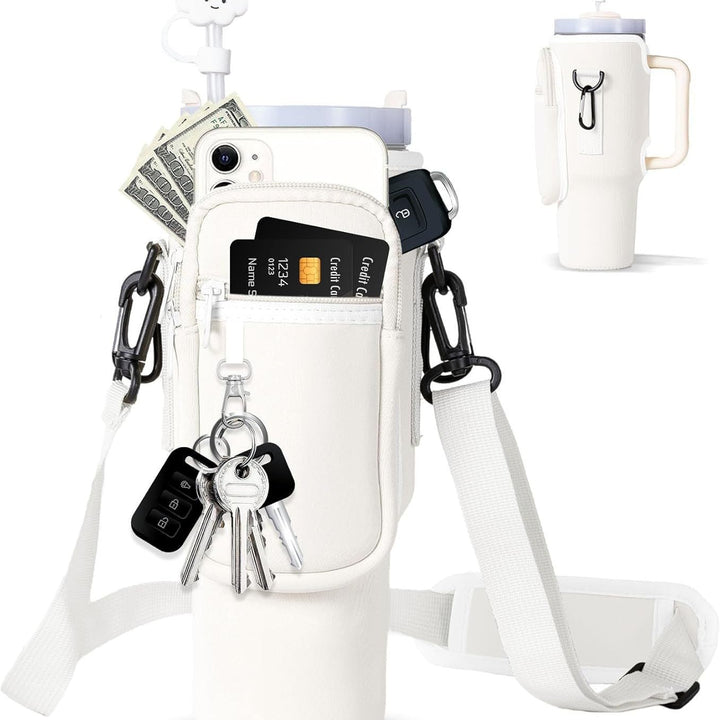Ladies trendy and sparkling drinking bottle with shoulder bag Kalsten