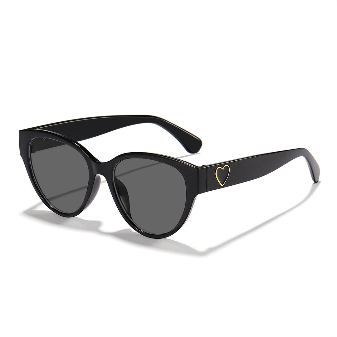 Ladies Cat-Eye Sunglasses with Heart-Shaped Detail and UV Protection Kalsten