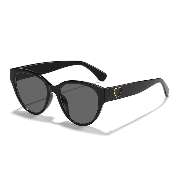 Ladies Cat-Eye Sunglasses with Heart-Shaped Detail and UV Protection Kalsten