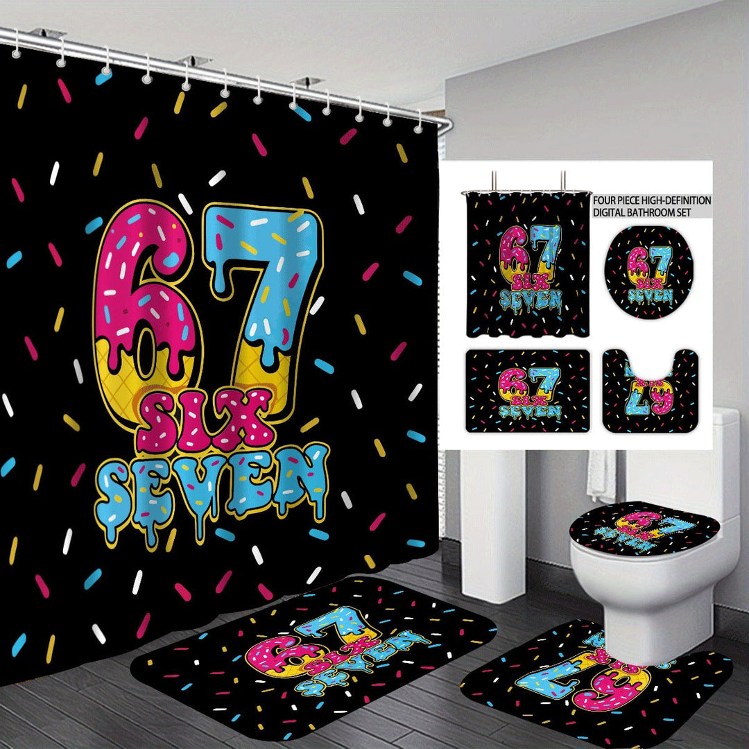 Colorful Dessert-Themed Bathroom Set Kalsten