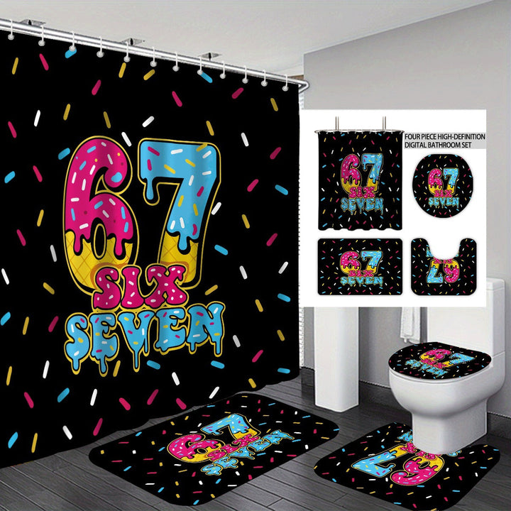 Colorful Dessert-Themed Bathroom Set Kalsten