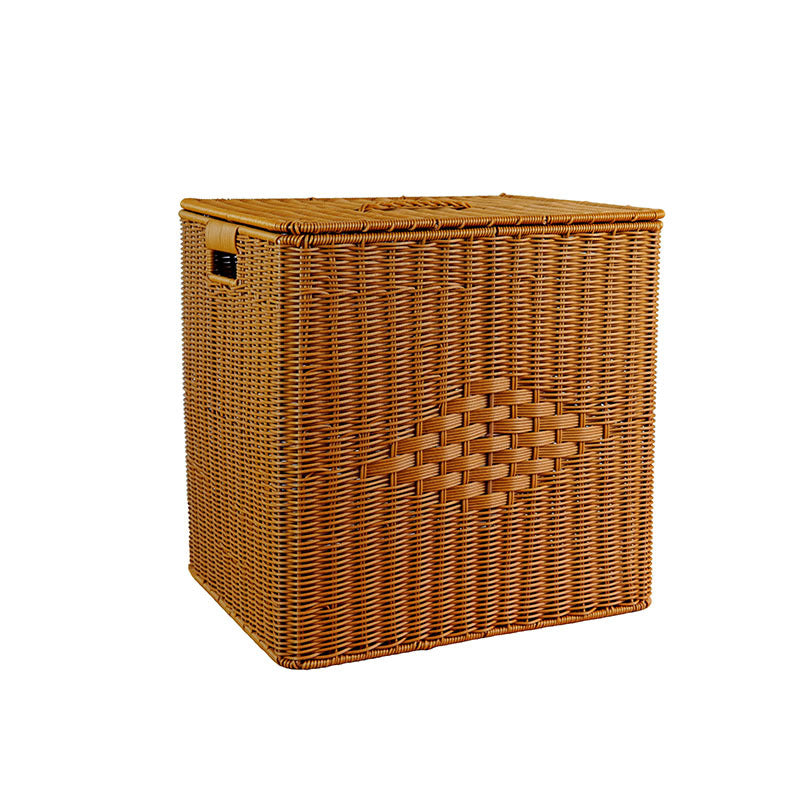 Women's woven basket with lid and side handles Kalsten