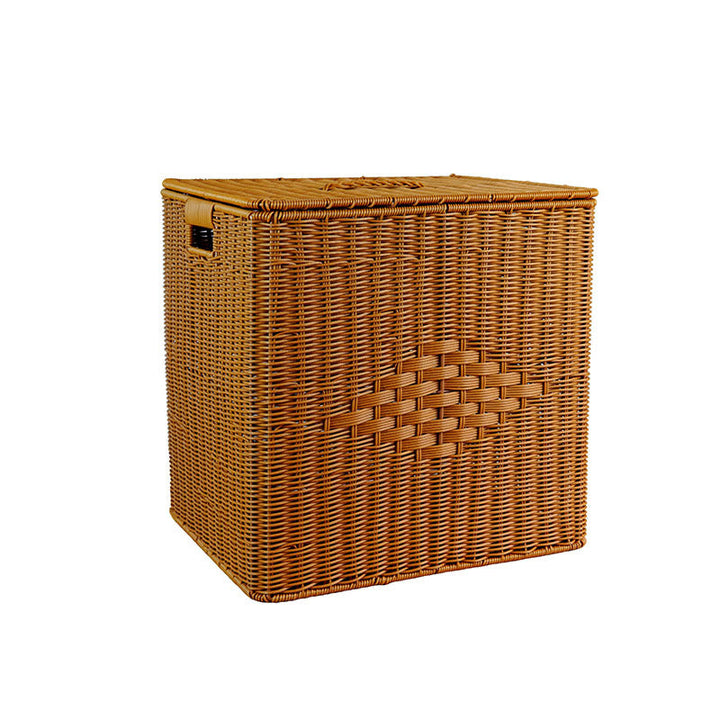 Women's woven basket with lid and side handles Kalsten