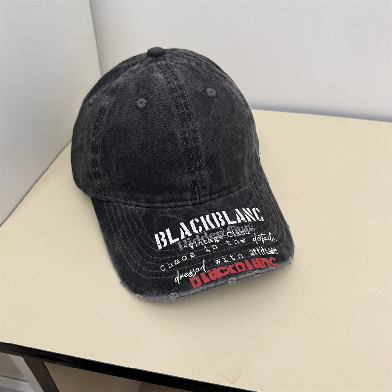 Men's Distressed Graphic Denim Cap Kalsten