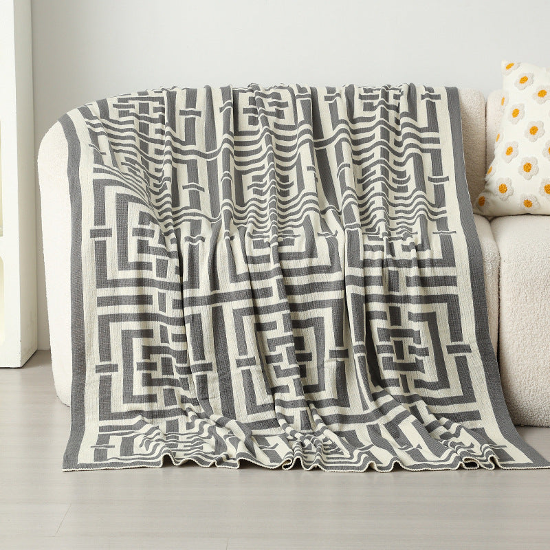 Women's decorative comfort blanket in modern geometric design Kalsten