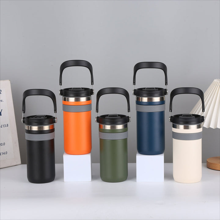 Ladies insulated thermo mug with practical carrying handle Kalsten