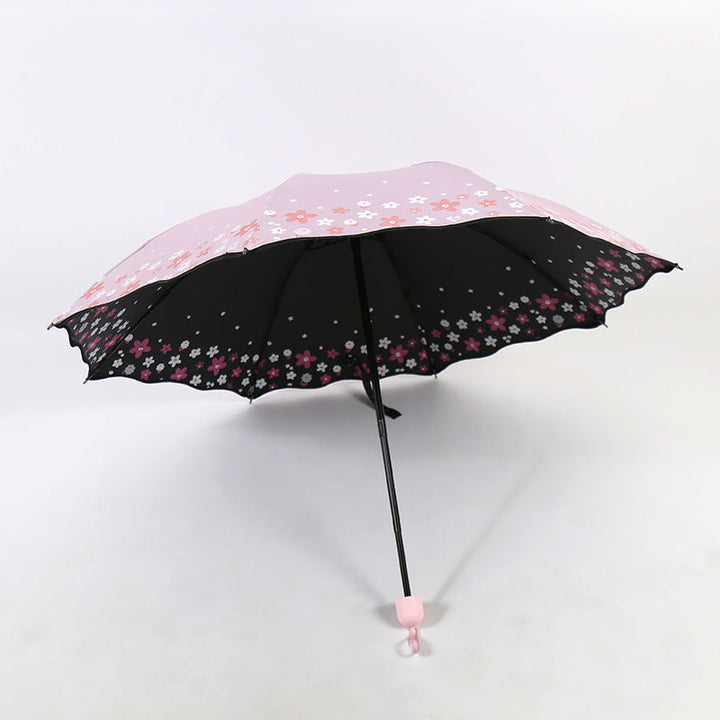 Women's Folding Umbrella with Detailed Floral Design Kalsten