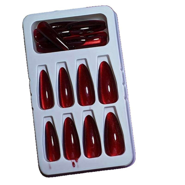 Glossy Pointed Stiletto Press-On Nails Kalsten