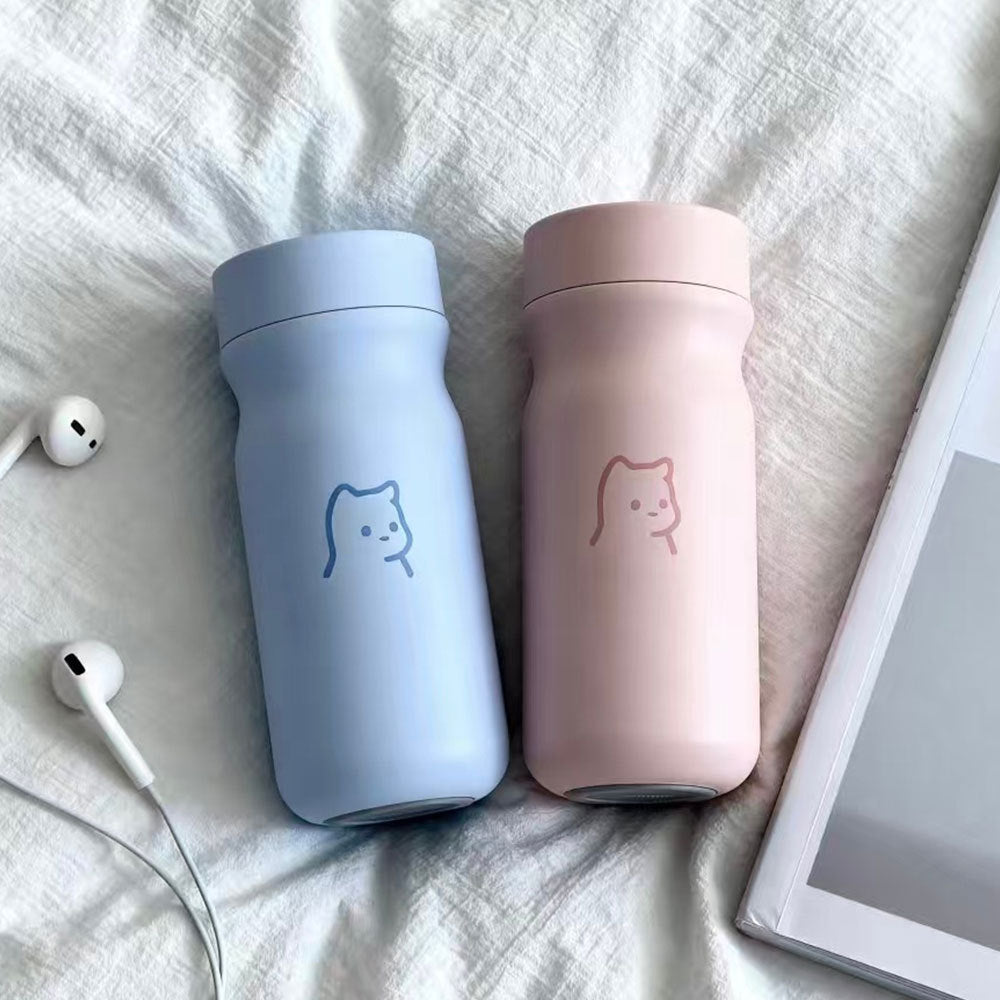 Women's insulated drinking bottle with secure flip lid and stylish animal design Kalsten