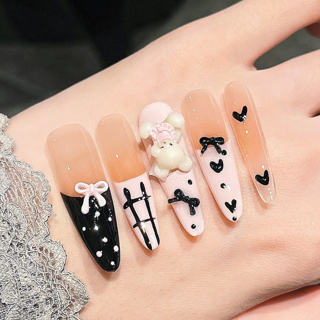 Creative 3D Character-Themed Press-On Nail Art Kalsten