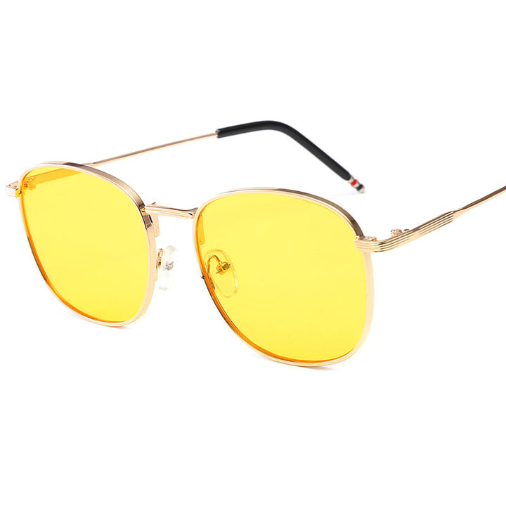 Ladies stylish oversized sunglasses with glamorous metal frame Kalsten