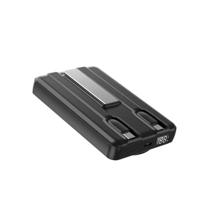 Portable power bank with multifunctional LED display and integrated cable management Kalsten