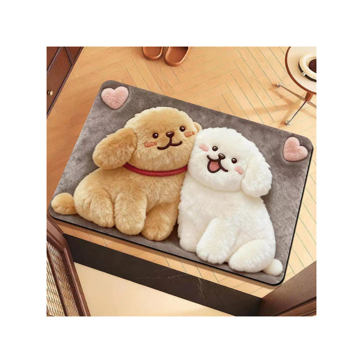 Cute Dog-Themed Bath Mat Kalsten