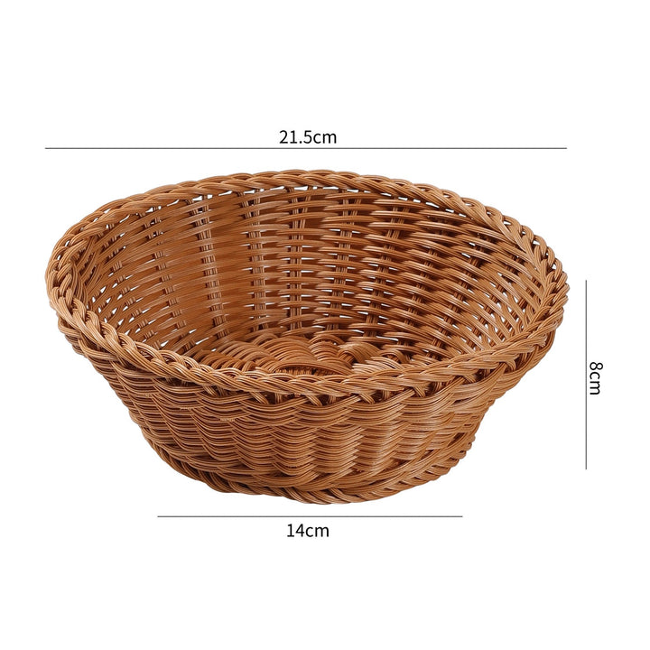 Handcrafted Round Wicker Serving Bowl Kalsten