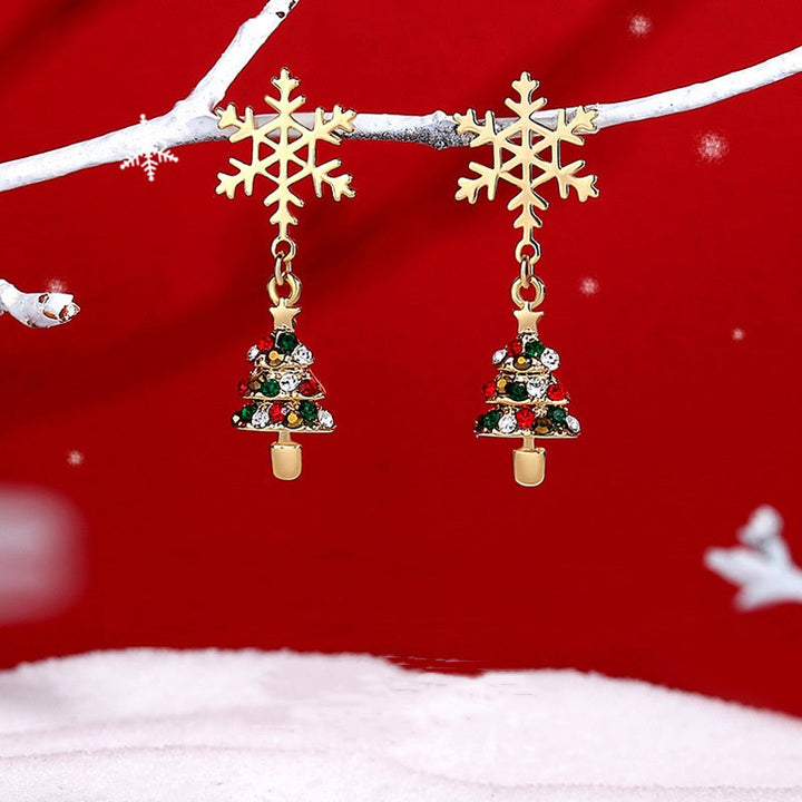 Asymmetric Christmas Earrings