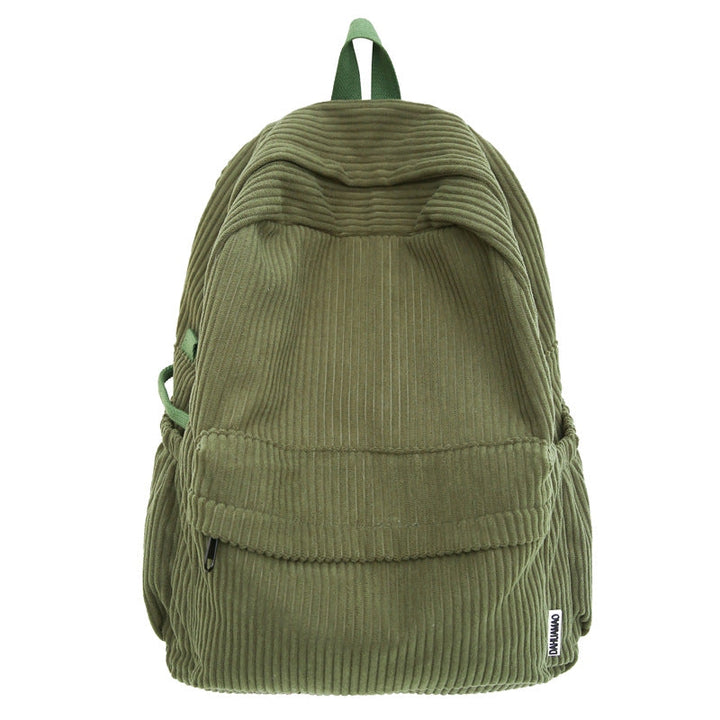 Corduroy Textured School Backpack Kalsten