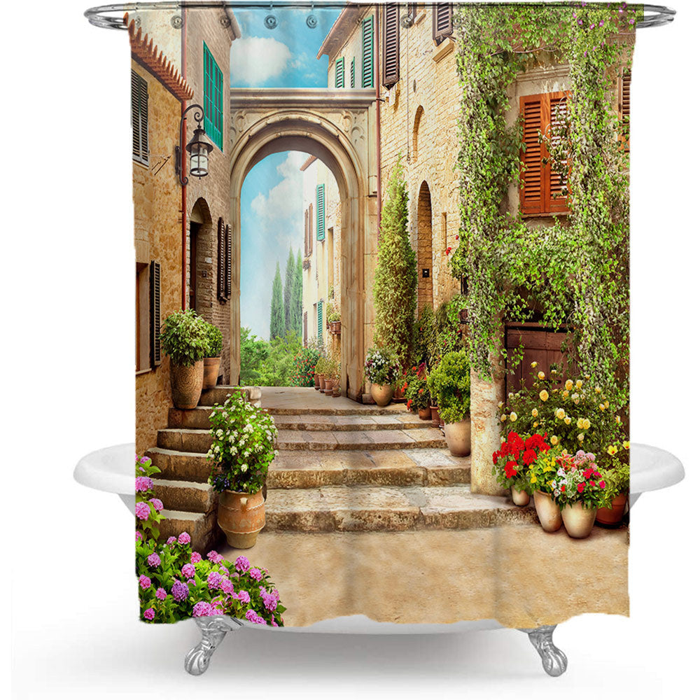 Floral Lane-Inspired Shower Curtain Kalsten