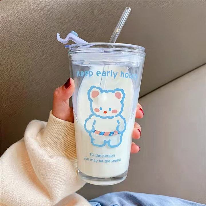 Ladies funny Tritan drinking cup with lid and straw Kalsten