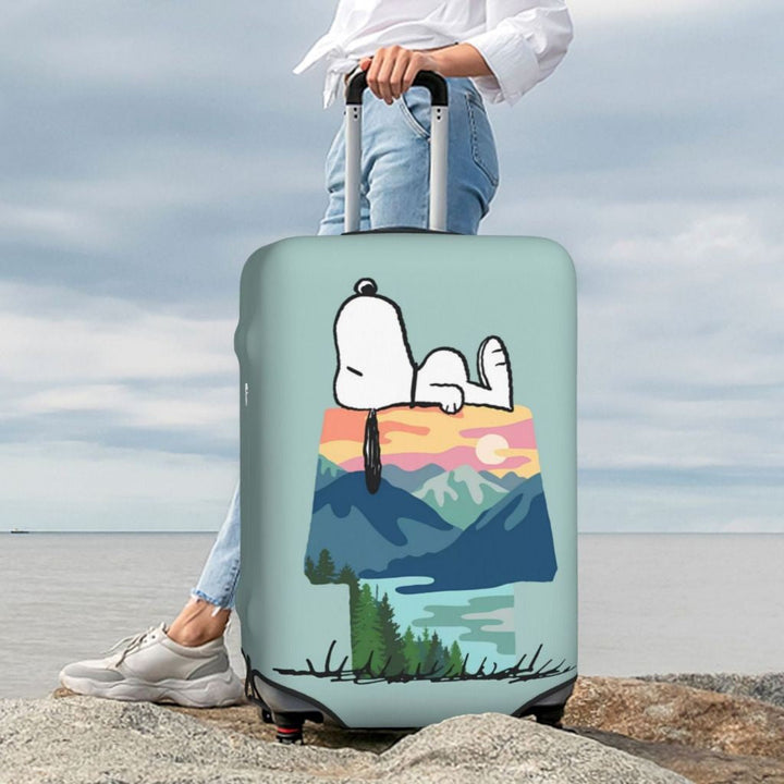 Unisex nano elastic suitcase cover with durable stretch material, zip opening and contrasting comic print Kalsten