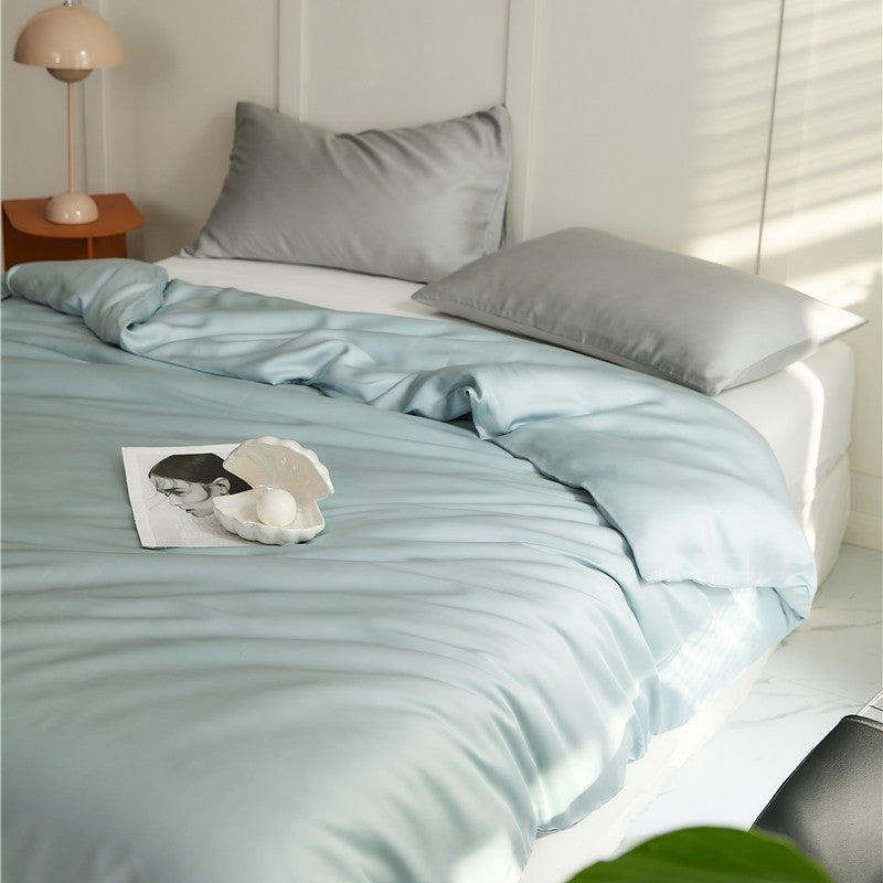 Luxurious Breathable Silk Duvet Cover Set With Hidden Zipper And Wrinkle Resistant Finish