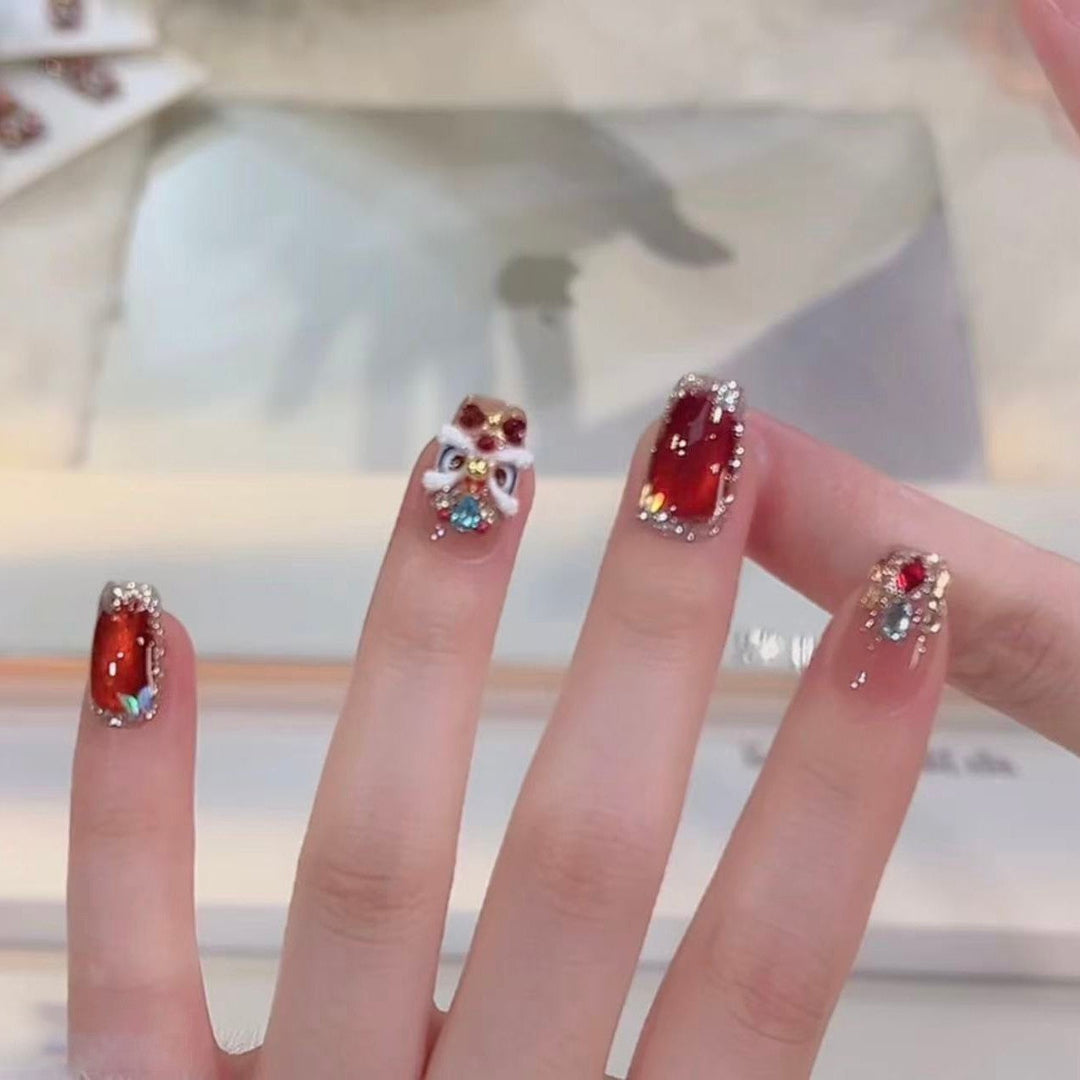 Artificial nails with luxurious 3D decorations Kalsten
