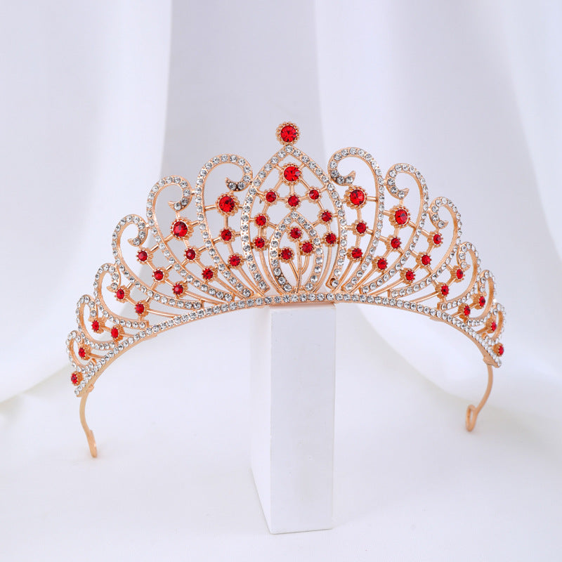 Ladies Elegant Rhinestone Tiara with Floral Details Kalsten