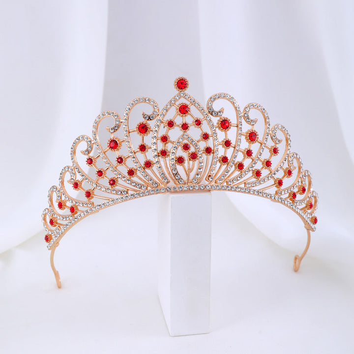 Ladies Elegant Rhinestone Tiara with Floral Details Kalsten