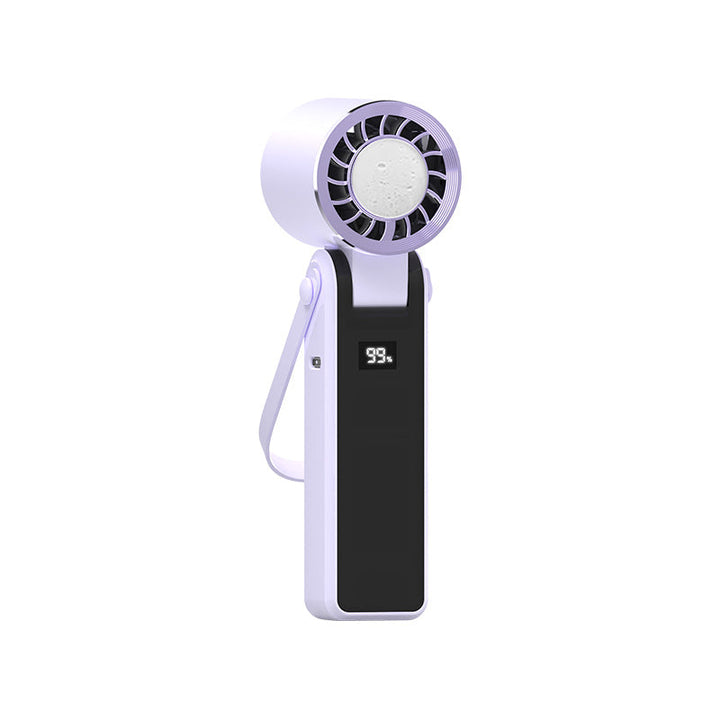 Cooling compact rechargeable handheld precision airflow fan with LED battery indicator and adjustable pivot head Kalsten