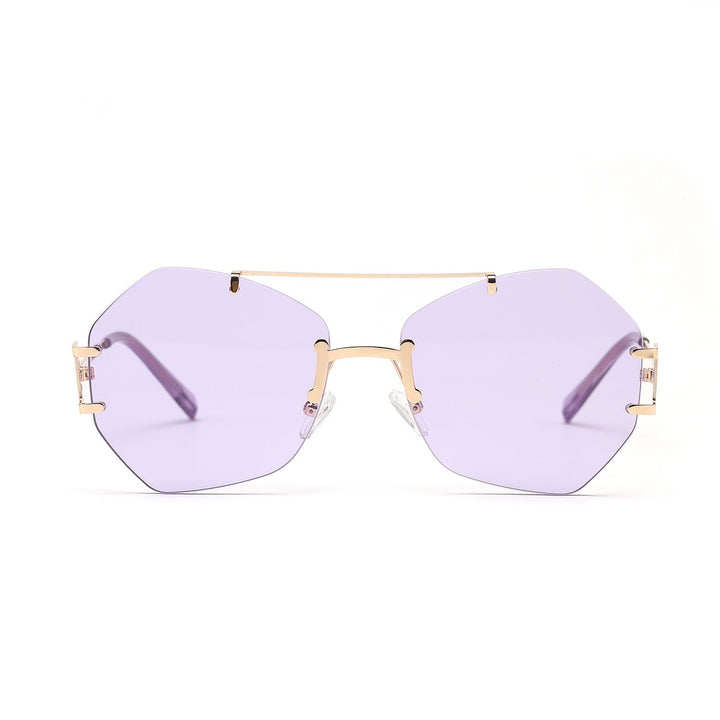 Women's fashionable octagonal sunglasses with delicate metal frame Kalsten