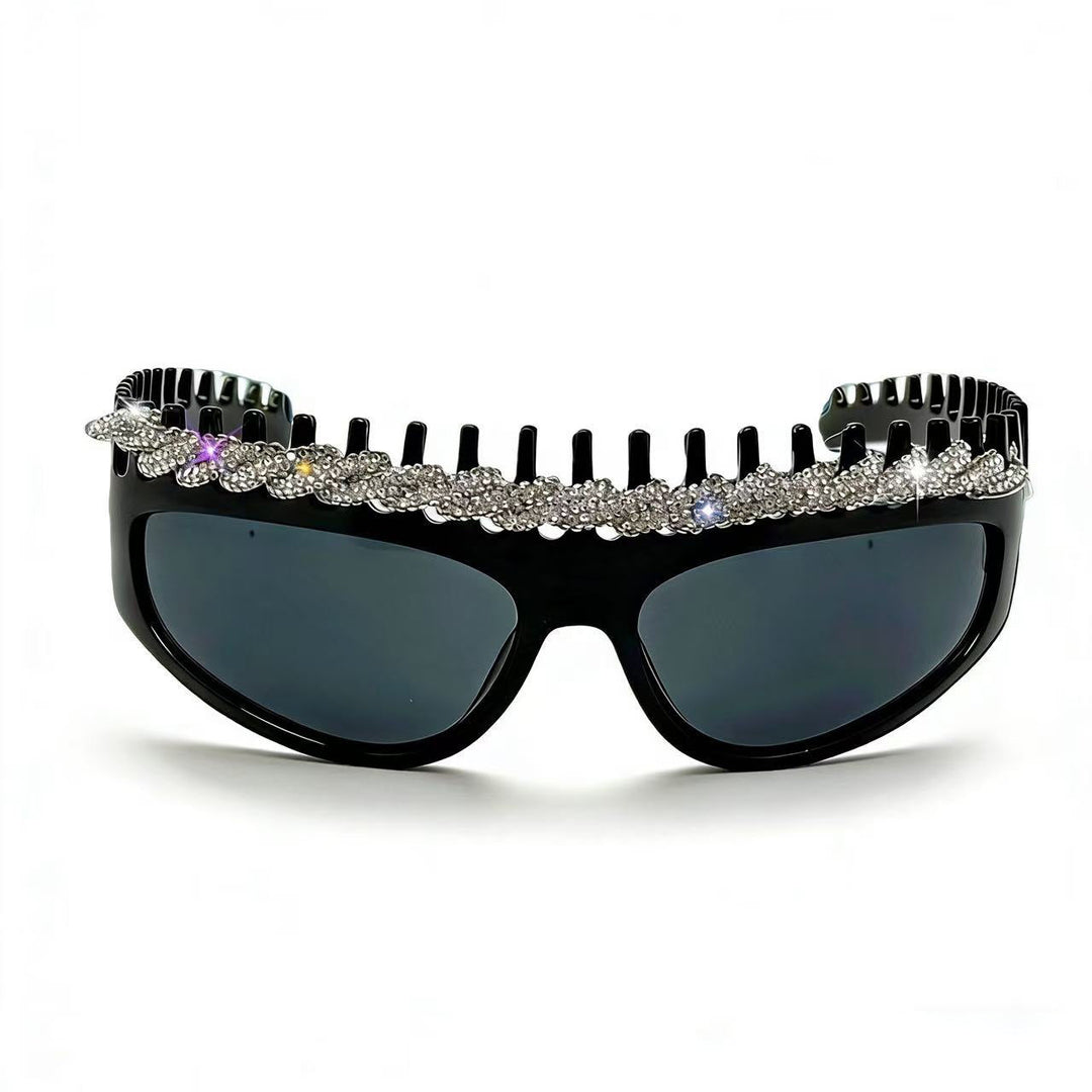 Ladies sporty sunglasses with intricate design and sparkling accents Kalsten
