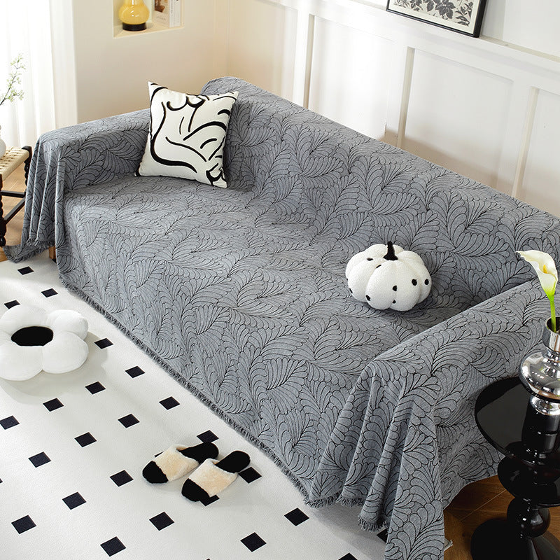 Elegant Leaf Pattern Sofa Cover