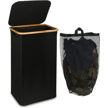 High-quality laundry basket with removable and washable inner bag Acalora