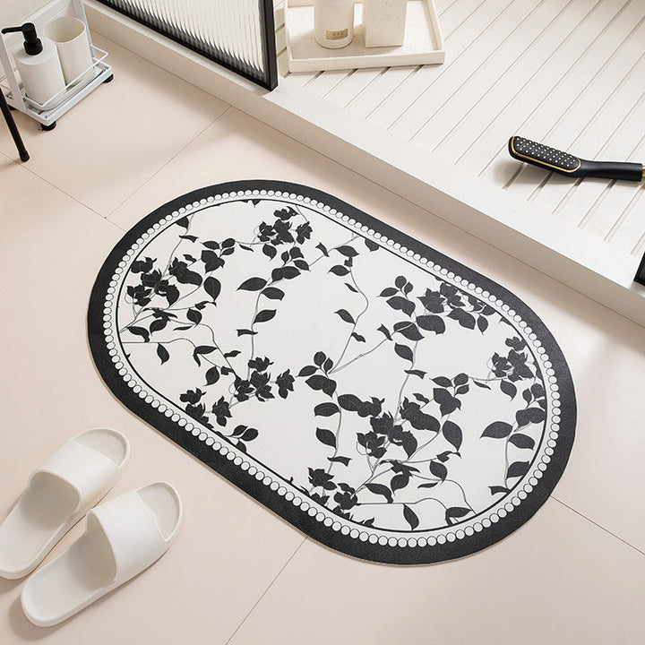Floral Design Anti-Slip Bath Mat Kalsten