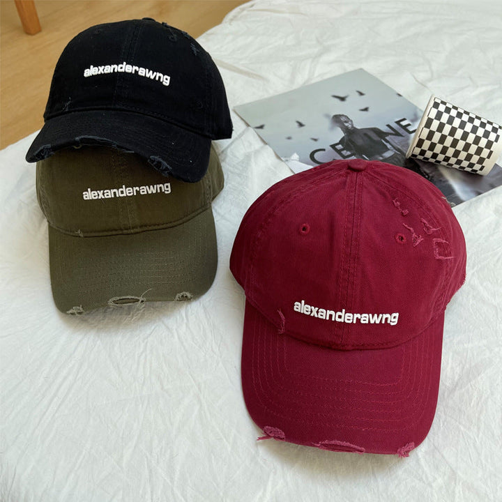Unisex Distressed Cotton Baseball Cap Kalsten