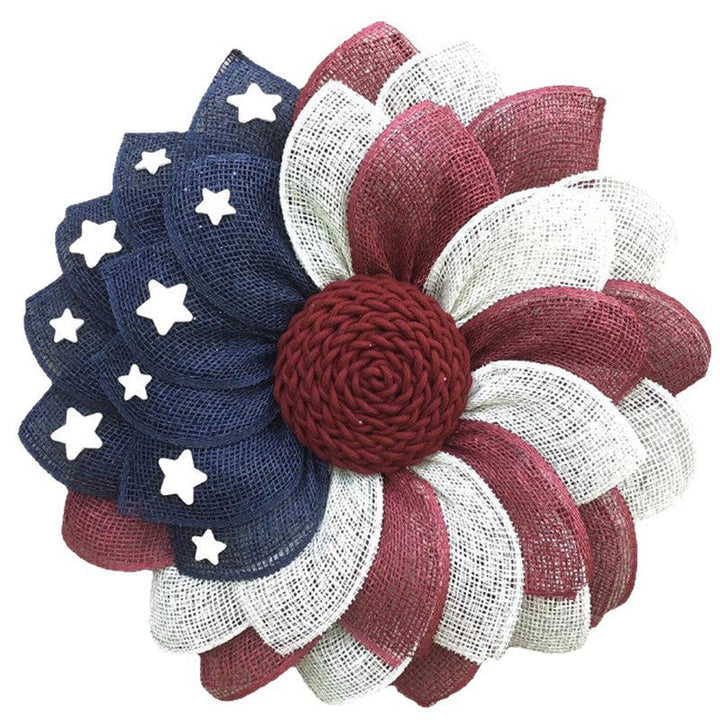 Independence Day patriotic front door wreath with Eagle Statue of Liberty and Liberty Bell accents Kalsten