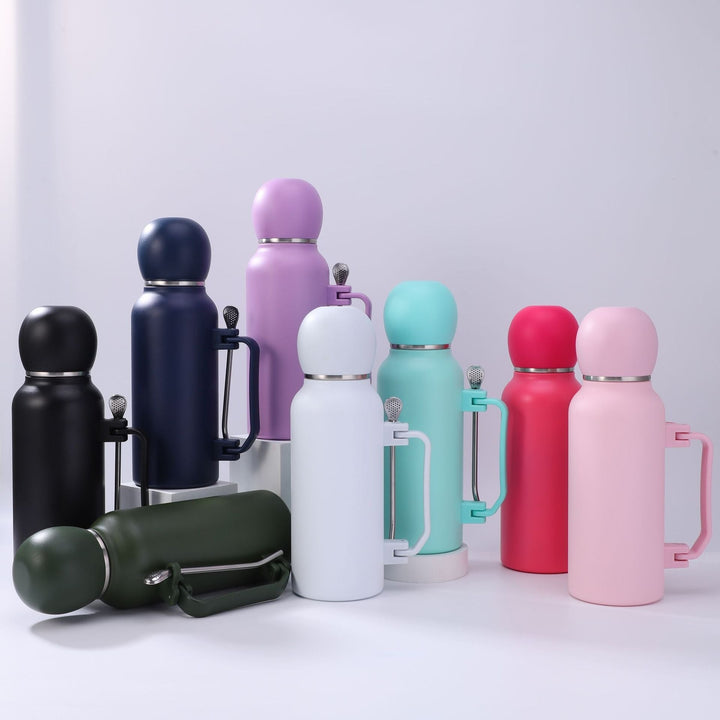Women practical insulated bottle with integrated tea strainer Kalsten