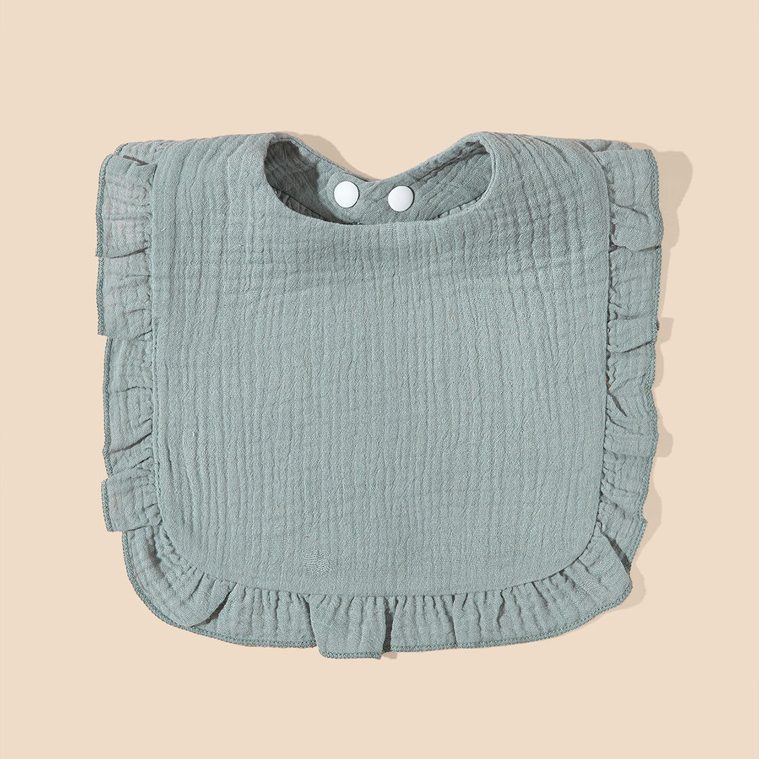 Soft Ruffled Muslin Baby Bib kalsten