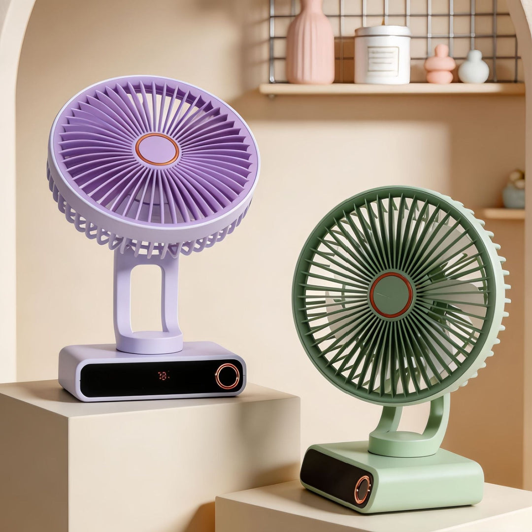 Ladies Portable Table Fan in Modern and Compact Design Kalsten