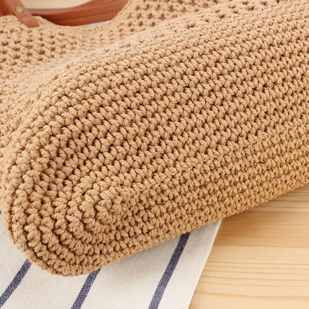 Large Shoulder Bag Made from Handwoven Natural Material Kalsten