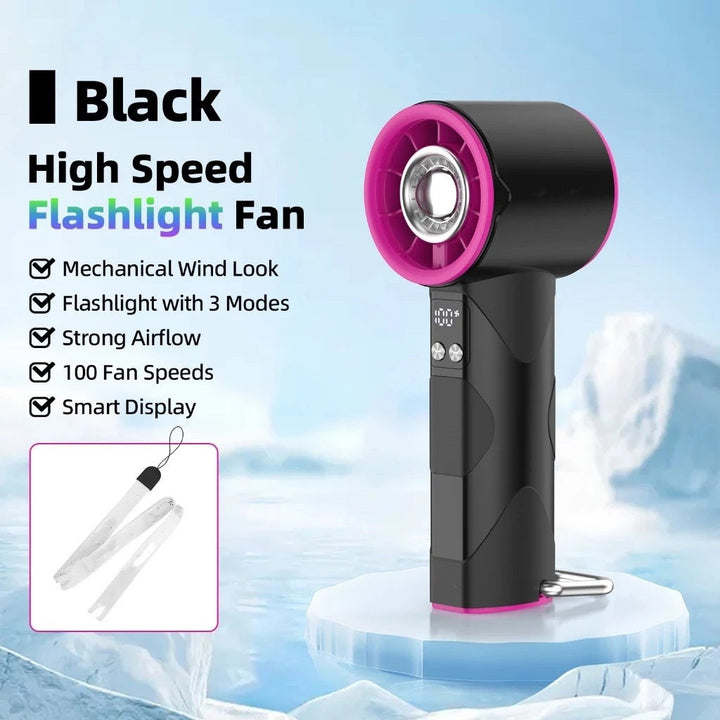 Women's high-speed handheld fan with integrated LED light Kalsten