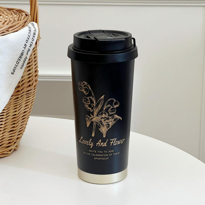 Ladies thermos mug with stylish flower design Kalsten