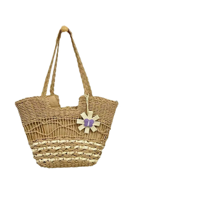 Handbag with Artistic Flower Motif Kalsten