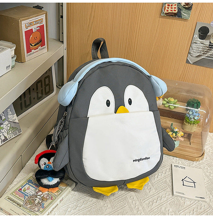 Cute Penguin-Themed School Backpack