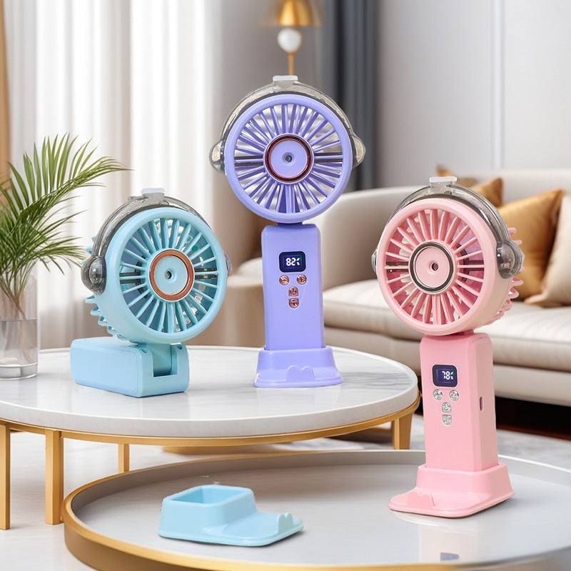 Women Portable Water Sprayer Fan with Digital Control Kalsten