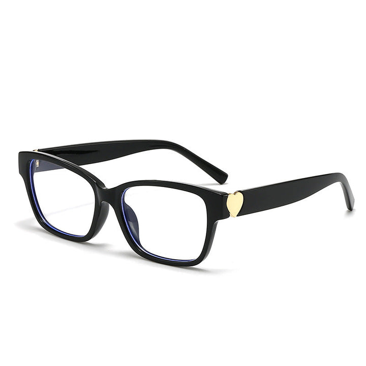 Women's fashionable square sunglasses with heart accents Kalsten