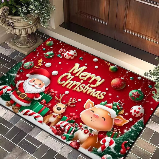 Festive Christmas Welcome Mat Acalora