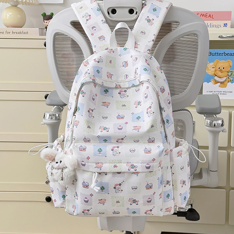Cute Cartoon-Patterned School Backpack