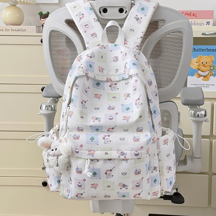 Cute Cartoon-Patterned School Backpack