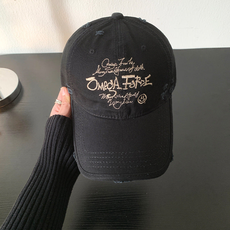 Women's Distressed Graphic Adjustable Baseball Cap Kalsten