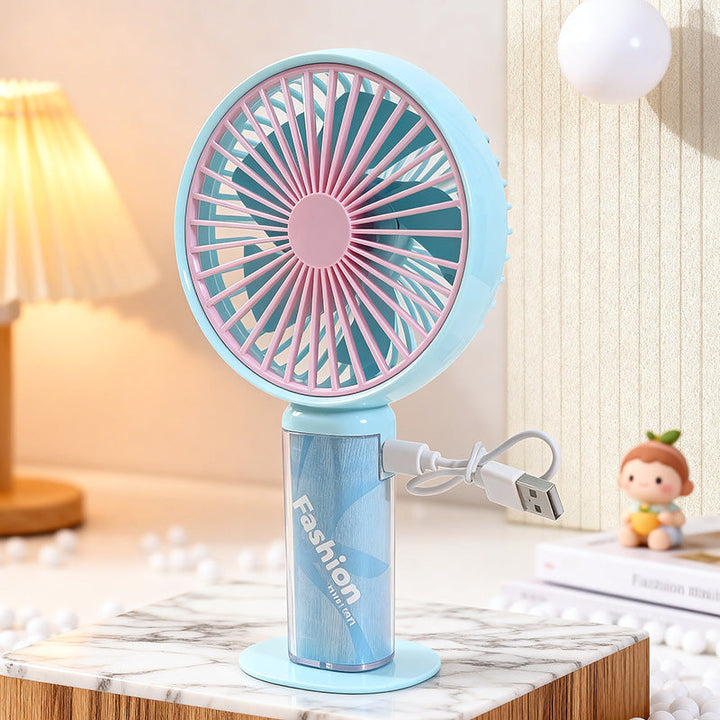 Cooling compact portable rechargeable handheld fan with detachable stand and USB charging Kalsten